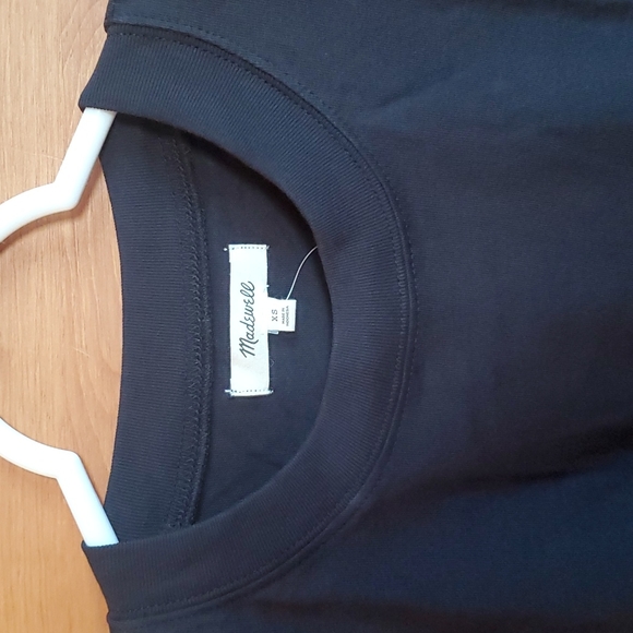 🥳HP🥳 NWT Madewell: Tina T-shirt Dress, true black - Picture 4 of 6